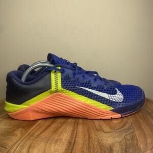Nike Metcon 6 Deep Royal Blue Bright Mango Mens Size 11.5 Shoes CK9388-400